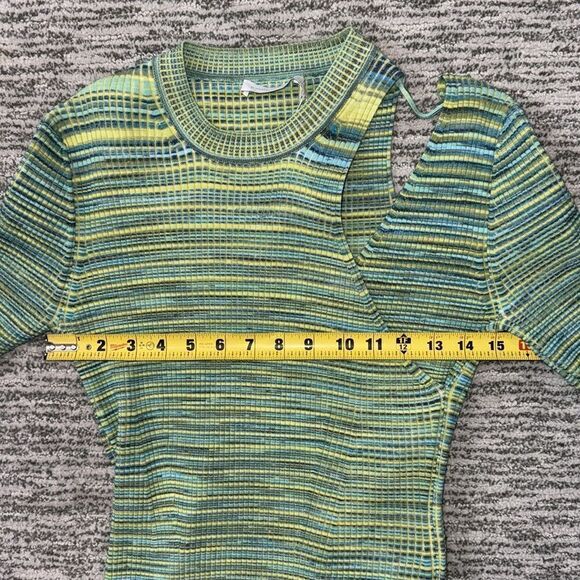 NWT Jonathan SIMKHAI Tina Blue Green Space Dye Mini Dress Cutouts Large - Picture 9 of 16